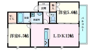 シャルマンエスト芦屋の物件間取画像